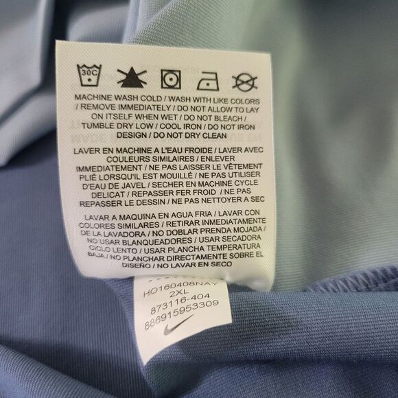 Nike Men's Blue Golf Tech Sport Dri-FIT® Polo - Picture 10 of 12